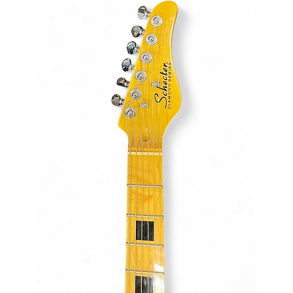 Used Schecter Guitar Research Diamond Series PT Black Solid Body Electric Guitar