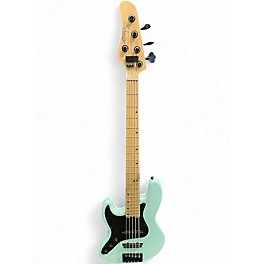 Used Schecter Guitar Research J-5 5 String Left Handed Seafoam Green Electric Bass Guitar