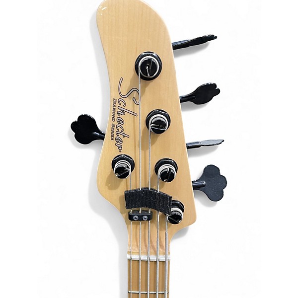 Used Schecter Guitar Research J-5 5 String Left Handed Seafoam Green Electric Bass Guitar
