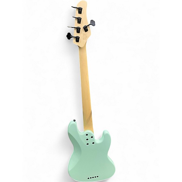 Used Schecter Guitar Research J-5 5 String Left Handed Seafoam Green Electric Bass Guitar
