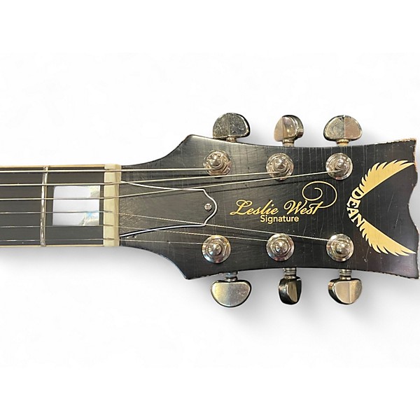 Used Dean Usa Leslie West Signature Tattered N Torn Relic 2 Color Sunburst Solid Body Electric Guitar