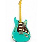 Used Fender ej thinline stratocaster Green Solid Body Electric Guitar thumbnail