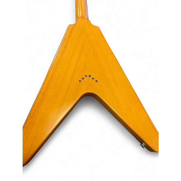 Used Epiphone Korina Flying V Natural Electric Bass Guitar