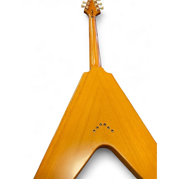 Used Epiphone Korina Flying V Natural Electric Bass Guitar