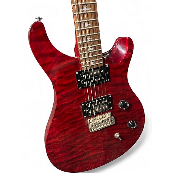 Used PRS SE Custom 24 Wine Red Solid Body Electric Guitar