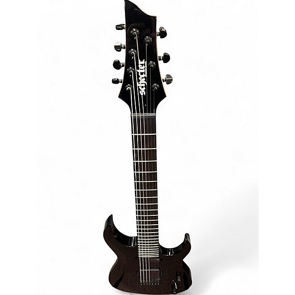 Used Schecter Guitar Research SUNSET 7 TRIAD Black Solid Body Electric Guitar