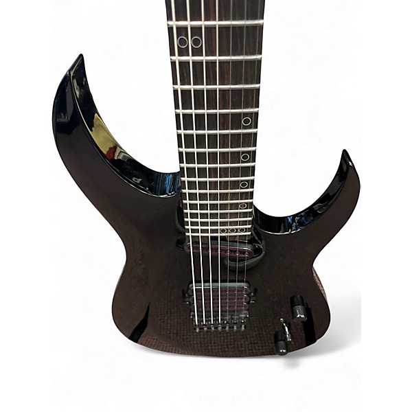 Used Schecter Guitar Research SUNSET 7 TRIAD Black Solid Body Electric Guitar
