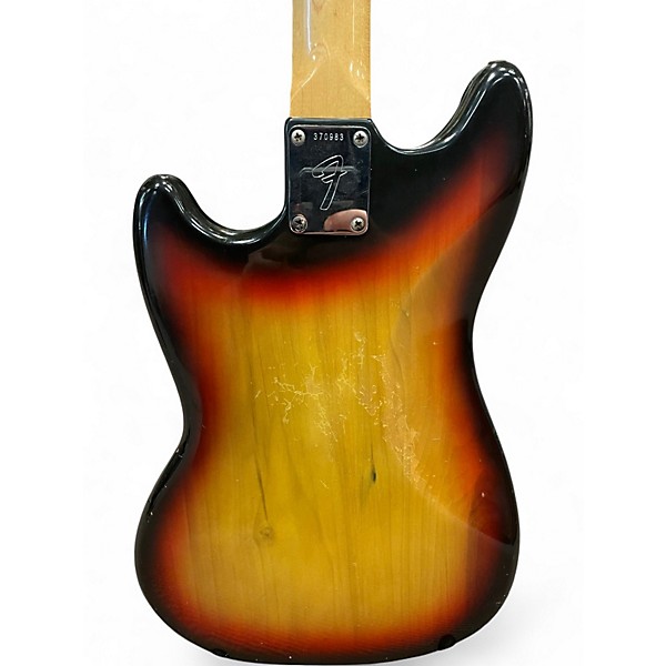 Vintage 1972 Fender Mustang 3 Color Sunburst Solid Body Electric Guitar