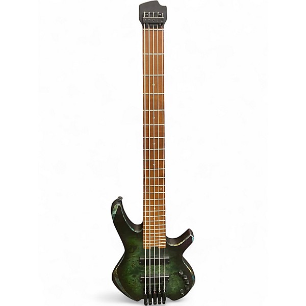 Used Cort Space 5 Star Dust Green Electric Bass Guitar