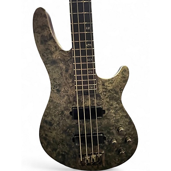 Used Schecter Guitar Research MVP C-4 Black Reign Electric Bass Guitar