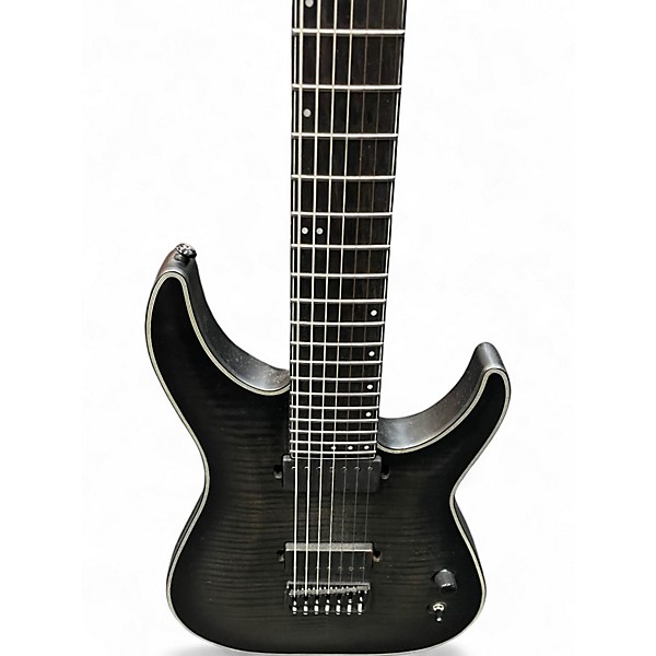 Used Schecter Guitar Research KM7 KEITH MERROW TRANS BLACK Solid Body Electric Guitar