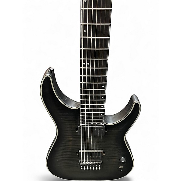 Used Schecter Guitar Research KM7 KEITH MERROW TRANS BLACK Solid Body Electric Guitar
