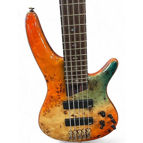 Used Ibanez SR1605E 5 String autumn Sunset Electric Bass Guitar
