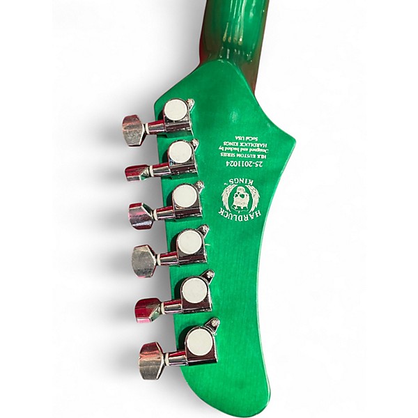 Used HardLuck Kings Bombshell Emerald Green Solid Body Electric Guitar