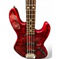 Used Lakland skyline series 44aj Crimson Red Trans Electric Bass Guitar