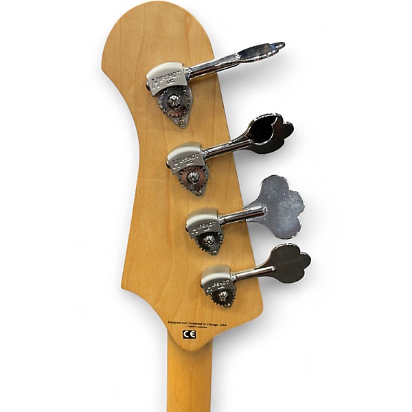 Used Lakland skyline series 44aj Crimson Red Trans Electric Bass Guitar