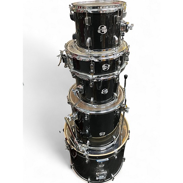Used Ludwig 5 Piece ELEMENT BLACK SPARKLE Drum Kit