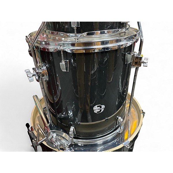 Used Ludwig 5 Piece ELEMENT BLACK SPARKLE Drum Kit