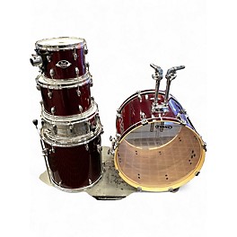 Used 2010s Pearl 5 Piece Export dark red Drum Kit