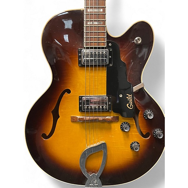 Used 1999 Guild x150d Vintage Sunburst Hollow Body Electric Guitar