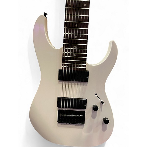 Used Ibanez RG8 8 String Classic White Solid Body Electric Guitar