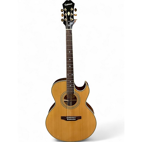 Used Epiphone PR5E Natural Acoustic Electric Guitar