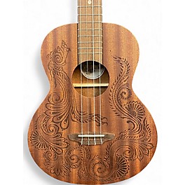 Used Luna HENNA DRAGON MAH BARITONE Natural Ukulele