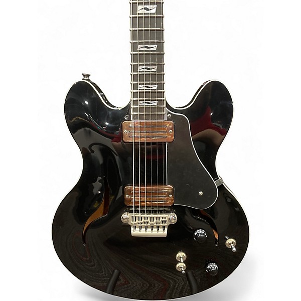 Used VOX Virage Double Cutaway Black Hollow Body Electric Guitar