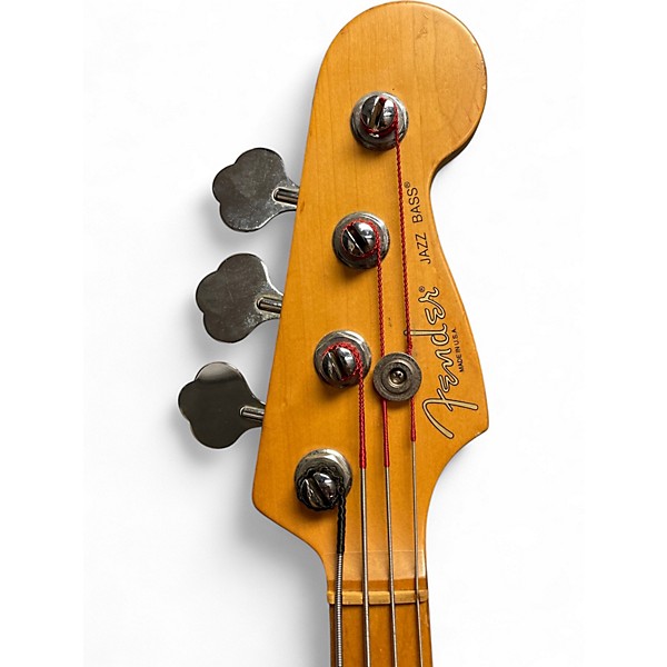 Used Fender American Standard Jazz Bass 2 Tone Sunburst Electric Bass Guitar