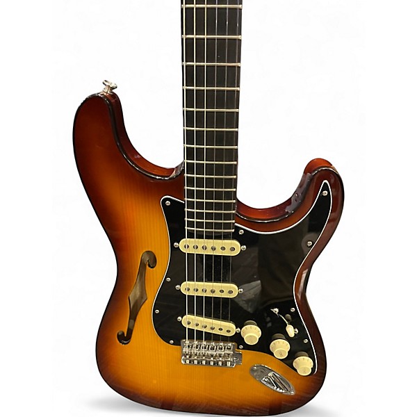 Used Fender Suona Thinline Stratocaster Violin Burst Hollow Body Electric Guitar