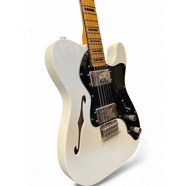 Used Squier Classic Vibe Telecaster Thinline Olympic White Hollow Body Electric Guitar