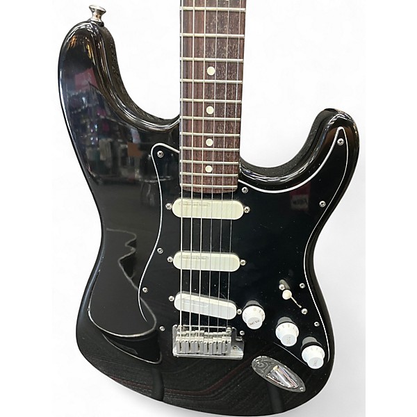 Used 1995 Fender American Stratocaster Plus Black Solid Body Electric Guitar