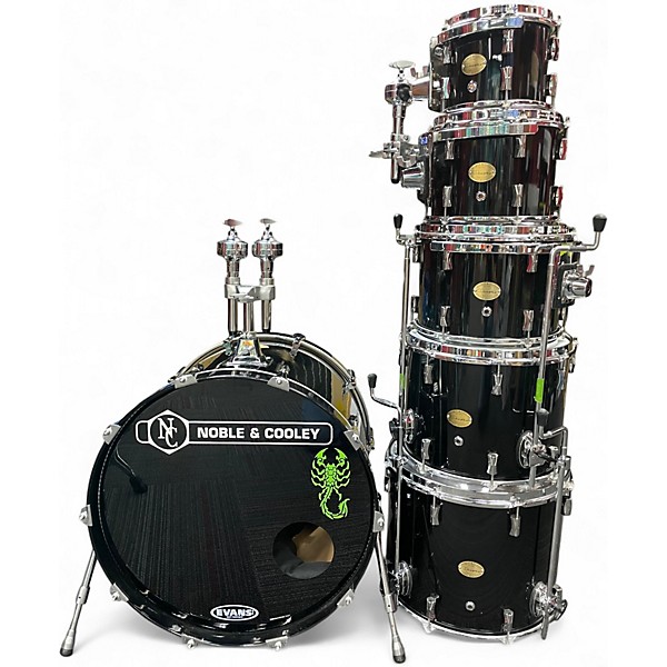 Used Noble & Cooley 6 Piece CD Maples Gloss Black Drum Kit