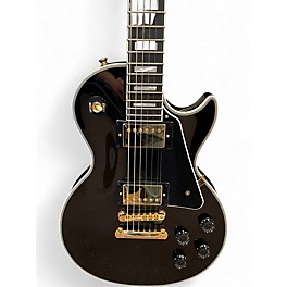 Used Epiphone  Les Paul Custom Black and Gold Solid Body Electric Guitar