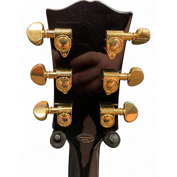 Used Epiphone  Les Paul Custom Black and Gold Solid Body Electric Guitar