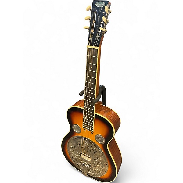 Used Flinthill square neck resonator 2 Tone Sunburst Acoustic Guitar