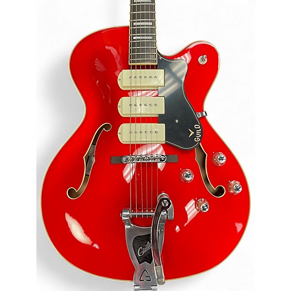 Used Guild Newark St. Collection SCARLET RED Hollow Body Electric Guitar