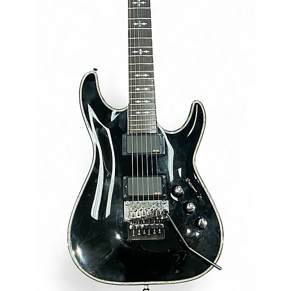 Used Schecter Guitar Research hellraiser black Solid Body Electric Guitar