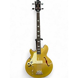 Used Epiphone Jack Casady Signature Left Handed Gold Top Electric Bass Guitar