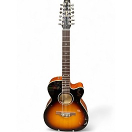 Used Seagull S12 CH CW GT Presys II 3 Tone Sunburst 12 String Acoustic Guitar