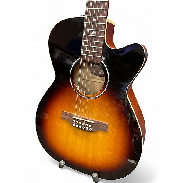 Used Seagull S12 CH CW GT Presys II 3 Tone Sunburst 12 String Acoustic Guitar