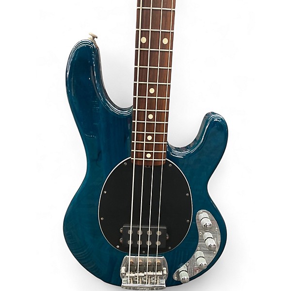 Used Ernie Ball Music Man Stingray 4 H TRANSLUCENT TEAL Electric Bass Guitar
