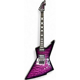 Used Schecter Guitar Research E1-FR S Special Edition Trans Purple Burst Solid Body Electric Guitar