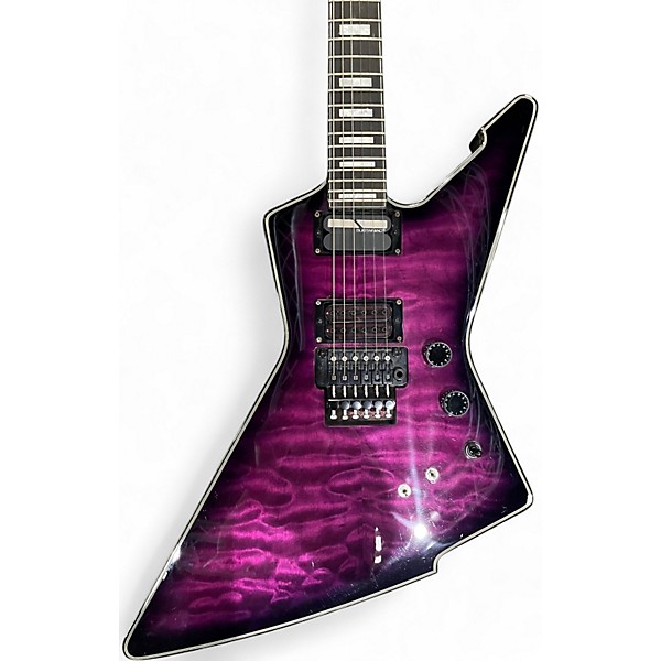 Used Schecter Guitar Research E1-FR S Special Edition Trans Purple Burst Solid Body Electric Guitar