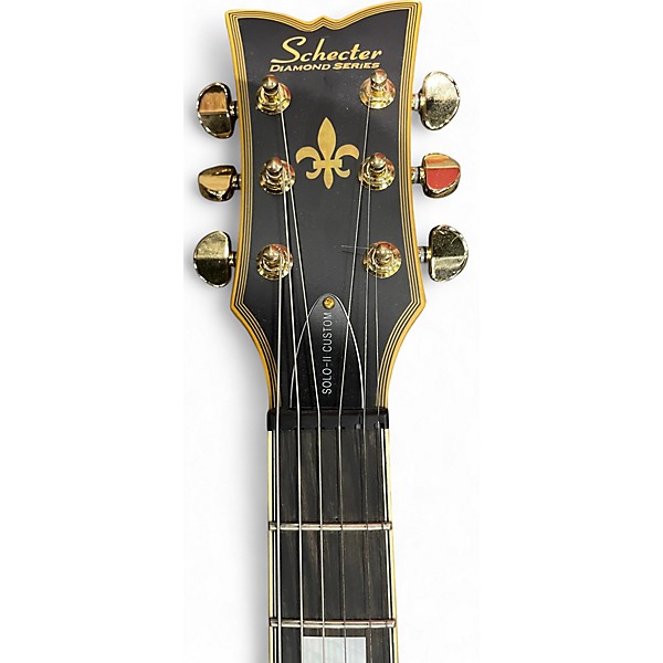 Used Schecter Guitar Research Solo Custom ll Satin Aged Black Solid Body Electric Guitar