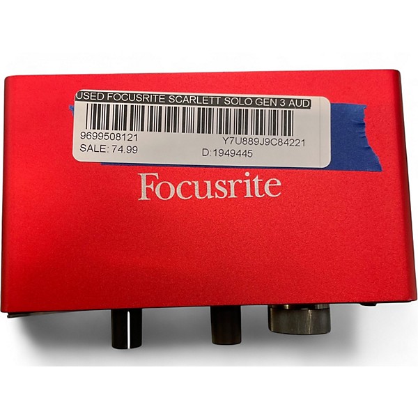 Used Focusrite Scarlett Solo Gen 3 Audio Interface