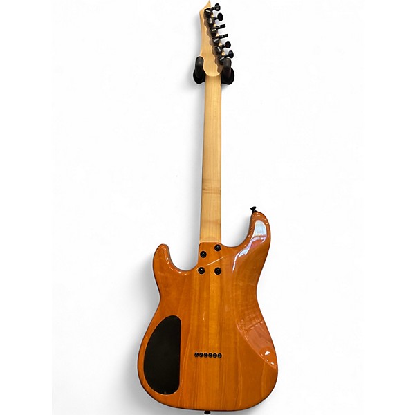 Used Kiesel Theos 6 with Hipshot Deep Red Over Flame Solid Body Electric Guitar