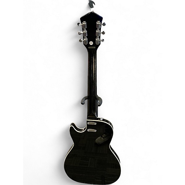 Used Silvertone 1423 Black and Gold Solid Body Electric Guitar