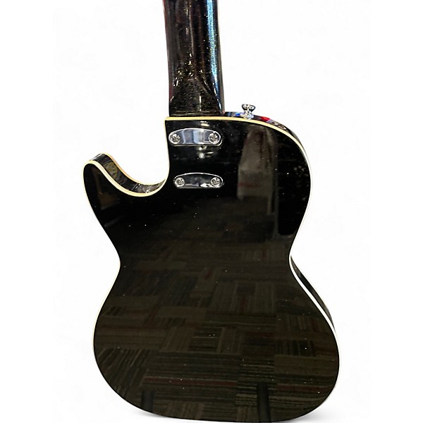 Used Silvertone 1423 Black and Gold Solid Body Electric Guitar