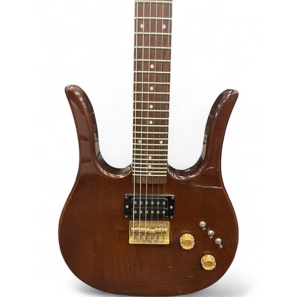 Vintage 1981 Hondo longhorn Walnut Solid Body Electric Guitar